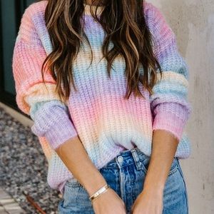 Vici rainbow knit sweater